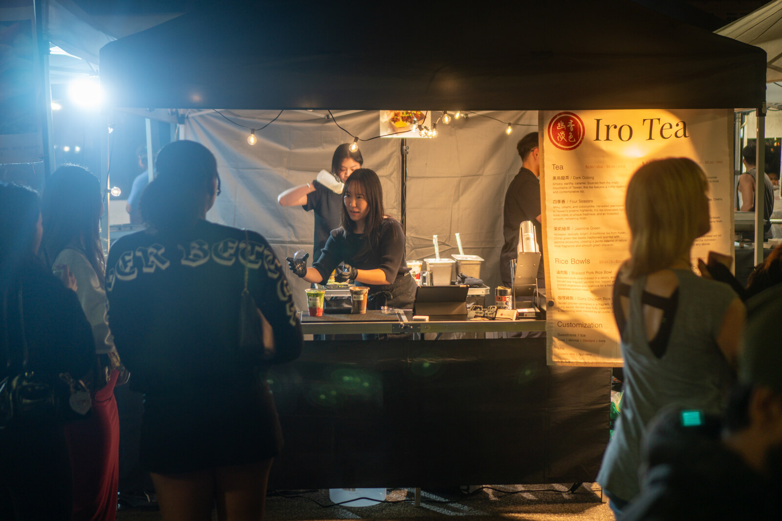 Iro Tea booth at the Oceanside Sunset Market